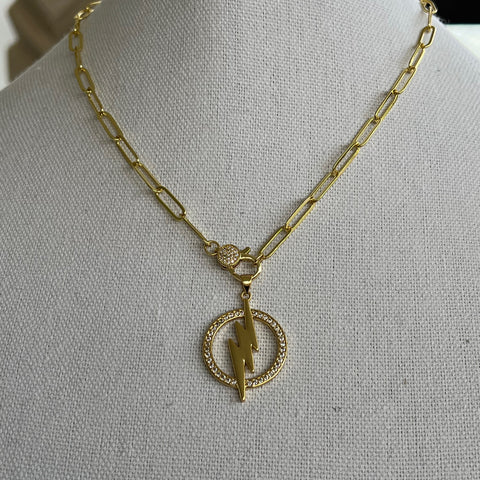Bolts Coin Necklace